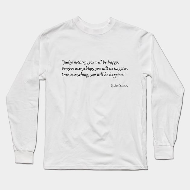 A Quote about Love by Sri Chinmoy Long Sleeve T-Shirt by Poemit